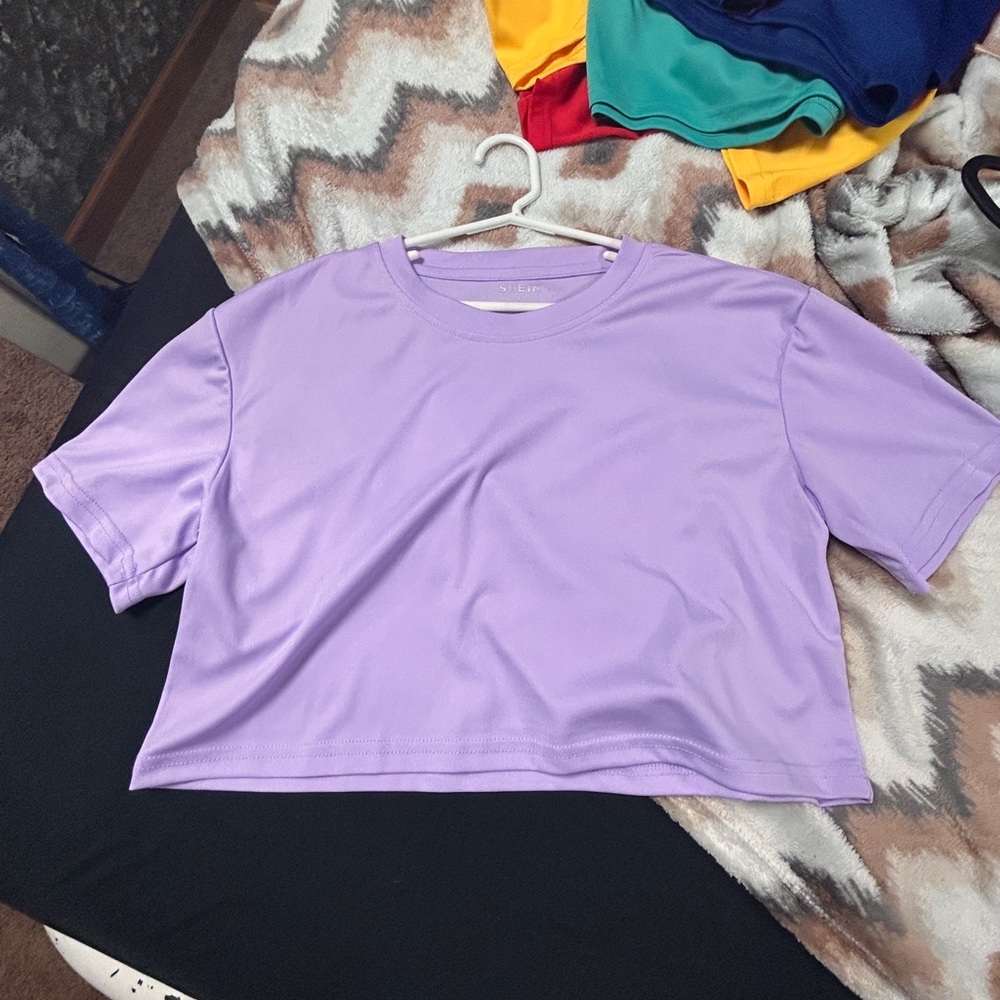 SHEIN Lavender Crop Top